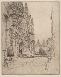 Biskopspalatsets torn, Beauvais av Joseph Pennell