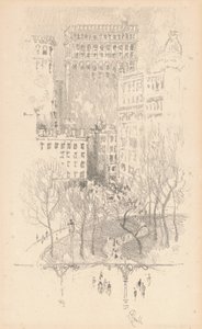 Union Square av Joseph Pennell