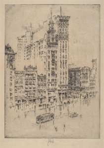 Union Square, regnig dag av Joseph Pennell
