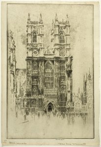 West Front, Westminster Abbey av Joseph Pennell