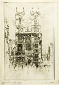 West Front, Westminster Abbey av Joseph Pennell