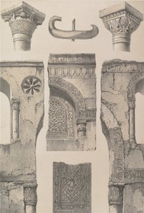 13. Detaljer, Moskén i Ibn Toûloûn, 1843. av Joseph Philibert Girault De Prangey