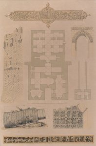 59. Plan och detaljer, Aleppos slott, 1843.