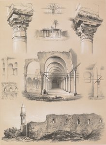 Detaljer, Amrou-moskén, Kairo, 1843. av Joseph Philibert Girault De Prangey
