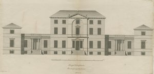 Sandon Hall: gravyr, nd [1769-1771] (tryck) av Joseph Pickford