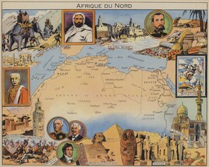 Nordafrika (färglitografi) av Joseph Porphyre Pinchon