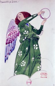 Kostym för ängel i Fausts fördömelse av Hector Berlioz, skiss av Joseph Porphyre Pinchon (1871-1953) av Joseph Porphyre Pinchon