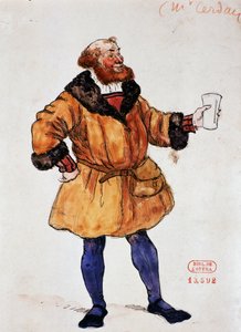 Kostym till karaktären Brander i La Damnation of Faust av Hector Berlioz, skiss av Joseph Porphyre Pinchon (1871-1953) av Joseph Porphyre Pinchon