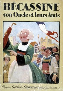 Omslag till boken "Becassine, son uncle et leurs amis", Gautier Langereaus förlag (1926). av Joseph Porphyre Pinchon