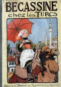 Främre omslag till "Becassine Chez les Turcs". av Joseph Porphyre Pinchon