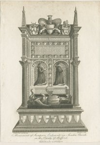 Sandon Church - Sampson Erdeswickes grav: gravyr av Joseph Potter