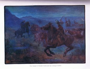 Trampandet av hästars hovar och nötningen av boskapen, 1910 av Joseph Ratcliffe Skelton
