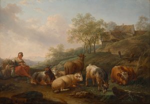 Landskap med betande boskap av Joseph Roos d. Ä.