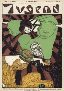Omslagsillustration till tidningen Jugend av Joseph Rudolf Witzel