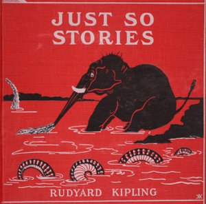 Främre omslag från "Just So Stories for Little Children" av Rudyard Kipling, 1951
