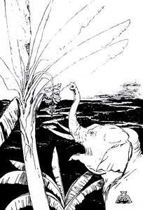 illustration av en elefant av Kipling (gravyr) av Joseph Rudyard Kipling