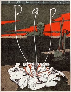 Konst. Pan, tidning i art nouveau-stil. Affisch av Joseph Sattler, Tyskland, ca 1895 (affisch)