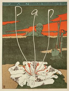 Reproduktion av en affisch som annonserar "Pan", en tysk konstnärlig recension