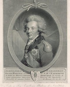 Porträtt av greve Alexander Lvovich Naryshkin 1760-1826, 1801 av Joseph Saunders