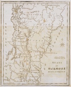 Karta över delstaten Vermont av Joseph Scott