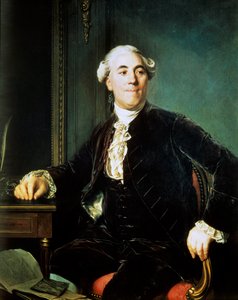 Porträtt av Jacques Necker (1732-1804) Han var finansminister under Ludvig XVI - Målning av Joseph Siffred Duplessis (1725-1802) (Joseph-Siffred, Joseph Siffrede, Joseph-Siffrede, Joseph Siffrein, Joseph-Siffrein)
