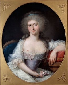 Porträtt av Marie Therese Louise de Savoie Carignan, prinsessan de Lamballe (1749-1792) Målning av Joseph Siffred Duplessis (1725-1802) (Joseph-Siffred, Joseph Siffrede, Joseph-Siffrede, Joseph Siffrein, Joseph-Siffrein) Metz-museet från 1700-talet Bild oc