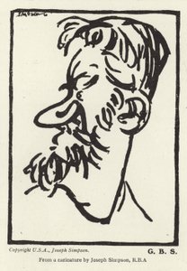 Karikatyr av George Bernard Shaw av Joseph Simpson