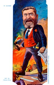 Jean Léon Jaurès - karikatyr av Sirat