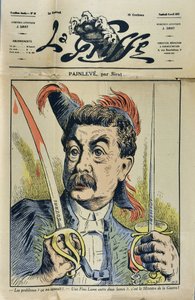 Porträtt av den franske matematikern och politikern Paul Painleve (1863-1933) karikatyr av Sirat dan "La Griffe"" från 1917.