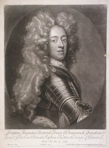 Ovalt porträtt av George II, kung av Storbritannien, 1706