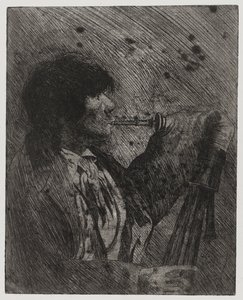 Man Playing Bagpipes, , tryckt av Sigmund Abeles och Edmond Casarella