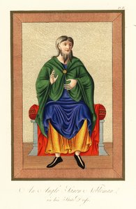 Anglosaxisk adelsman i sin statsklänning, 800-talet, 1845 (gravyr)