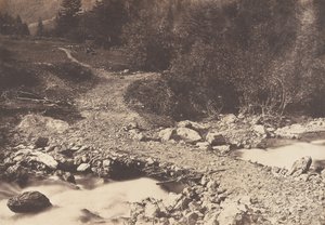 Skifferbro tagen på vägen tillbaka från Parisians vattenfall, Luchon, 1853.