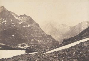 Utsikt över delen av Maladetta och bergen från toppen av hamnen i Vénasque, 1853.