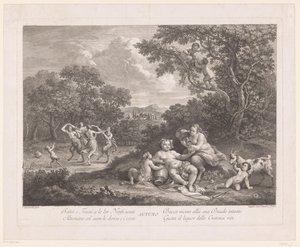 Landskap med Bacchus och dansande satyrer och maenader Höst Autotuno (titel på objekt)