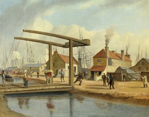 Monmouthshire-kanalen i Newport, 1800-1850 av Joseph Walter