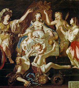 Allegory of Justice (målning på duk) av Joseph Werner