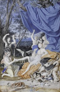 Franska: Marie-Thérèse av Österrike representerad som Diana av Joseph Werner the Younger