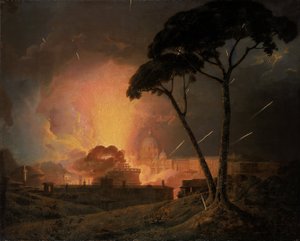 Den årliga Girandola på Castel Sant