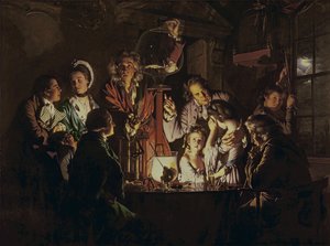 Ett experiment på en fågel i luftpumpen