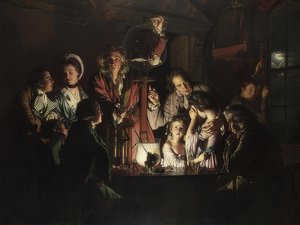 Experimentet med fågeln i luftpumpen. 1768 av Joseph Wright of Derby