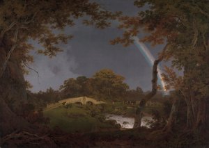 Landskap med en regnbåge av Joseph Wright of Derby