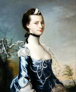 Porträtt av Elizabeth Copestake (d.1790) (olja på duk) av Joseph Wright of Derby