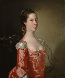 Porträtt av en dam, ca 1760 (olja på duk) av Joseph Wright of Derby