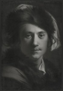 Självporträtt i en pälsmössa av Joseph Wright of Derby