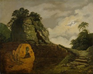 Vergilius grav i månskenet, med Silius Italicus av Joseph Wright of Derby
