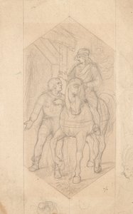 Ryttare och man till fots av Joseph von Fuhrich