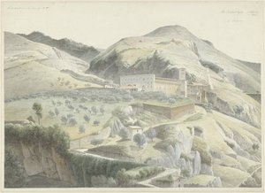 Landskap med kloster vid Subiaco
