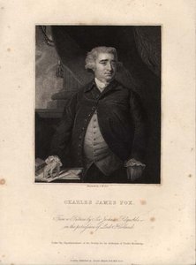 Charles James Fox (1749-1806), graverad av John William Cook (gravyr) av Joshua (after) Reynolds