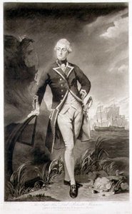 Porträtt av Lord Robert Manners (1758-82) Kapten på HMS "Resolution", graverad av William Dickinson (1746-1823) pub. 1783 (gravyr) av Joshua (after) Reynolds